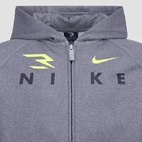 Nike 3BRAND by Russell Wilson Big Kid Boys Long Sleeve Fleece Zipper Active Hoodie