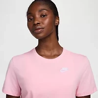 Nike Club Womens Crew Neck Short Sleeve Active T-Shirt