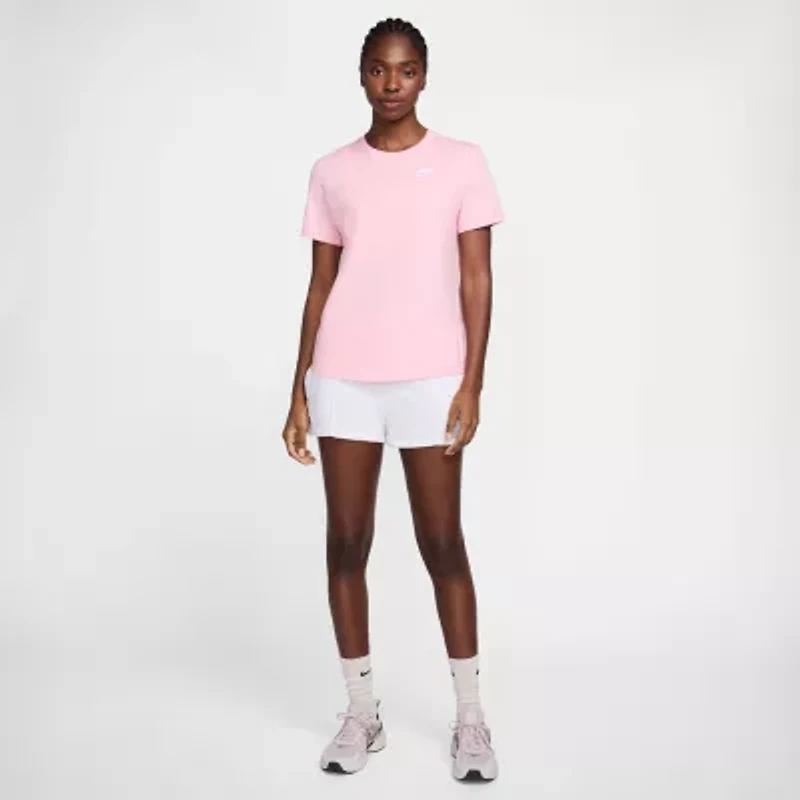 Nike Club Womens Crew Neck Short Sleeve Active T-Shirt