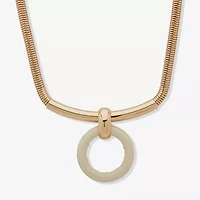 Worthington Gold Tone Womens 8 1/2 Inch Pendant Necklace