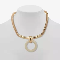 Worthington Gold Tone Womens 8 1/2 Inch Pendant Necklace