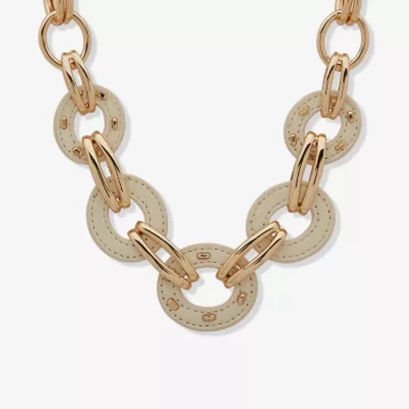 Worthington Gold Tone Womens 9 Inch Collar Necklace