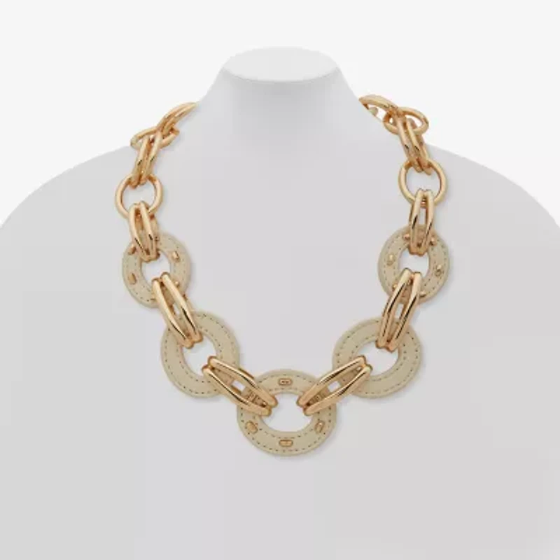 Worthington Gold Tone Womens 9 Inch Collar Necklace