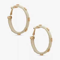 Worthington Gold Tone Womens 50.8mm Hoop Earrings