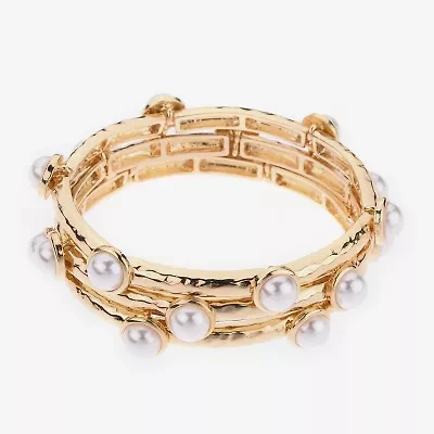 Bijoux Bar Gold Tone Womens 3-pc. Bracelet Set