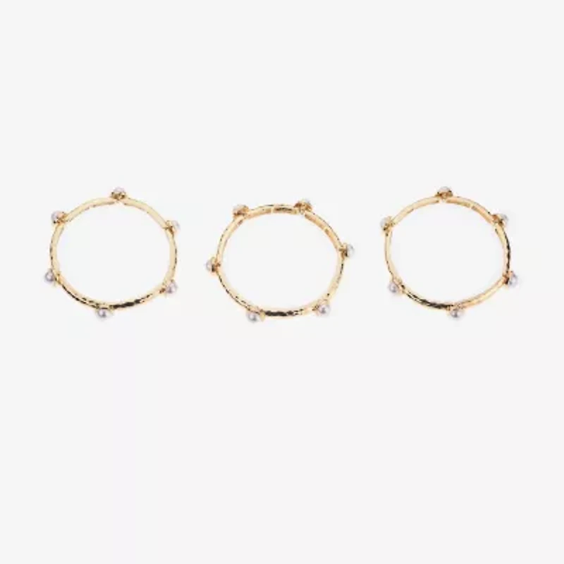Bijoux Bar Gold Tone Womens 3-pc. Bracelet Set