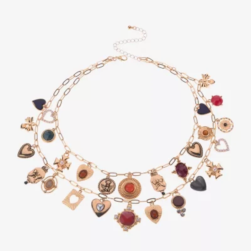 Bijoux Bar Gold Tone Womens 19 Inch Strand Necklace