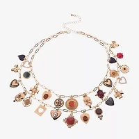 Bijoux Bar Gold Tone Womens 19 Inch Strand Necklace