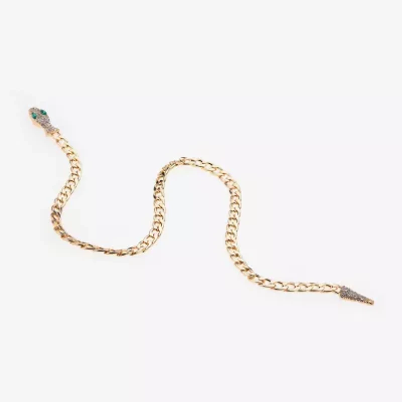 Bijoux Bar Gold Tone Snake Womens 20 Inch Y Necklace
