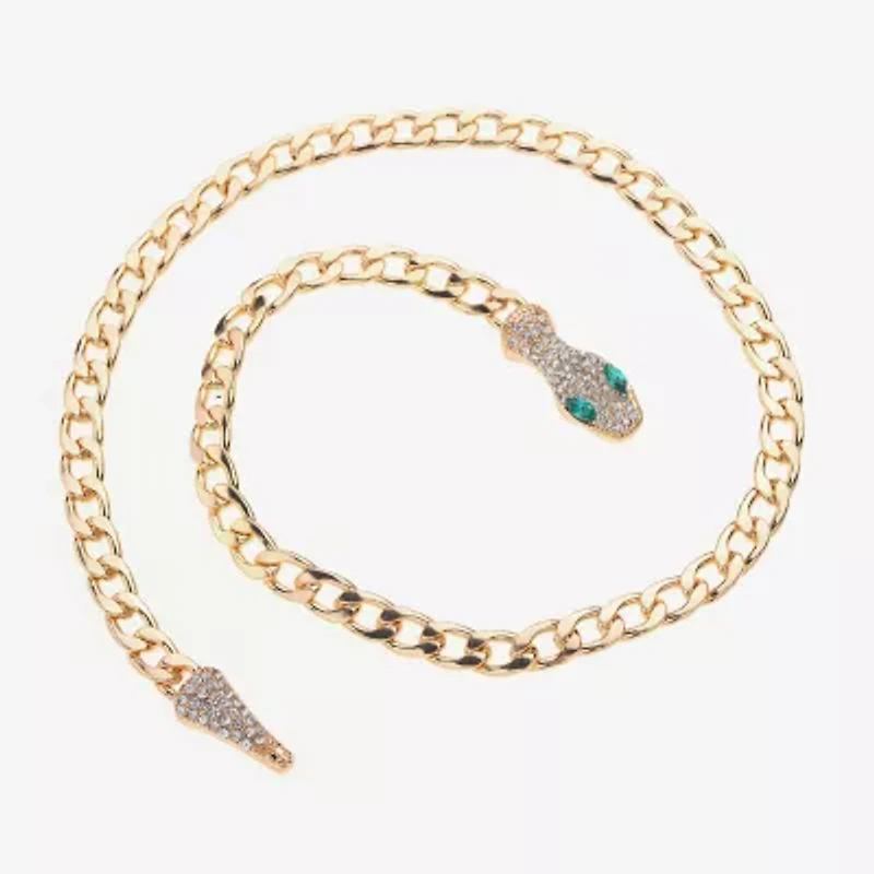 Bijoux Bar Gold Tone Snake Womens 20 Inch Y Necklace