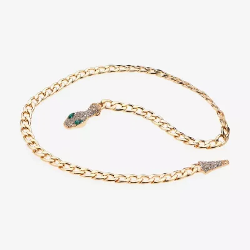 Bijoux Bar Gold Tone Snake Womens 20 Inch Y Necklace