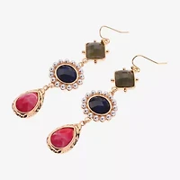 Bijoux Bar Gold Tone Womens Drop Earrings