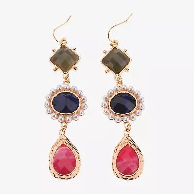 Bijoux Bar Gold Tone Womens Drop Earrings