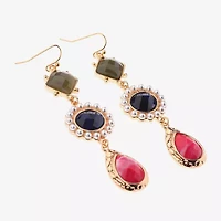 Bijoux Bar Gold Tone Womens Drop Earrings