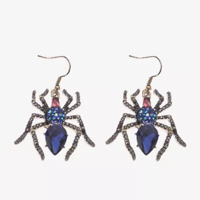 Bijoux Bar Halloween Spider Womens Drop Earrings