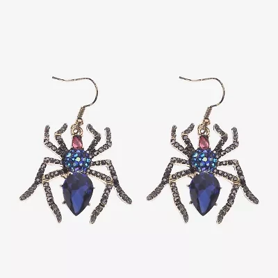 Bijoux Bar Halloween Spider Womens Drop Earrings