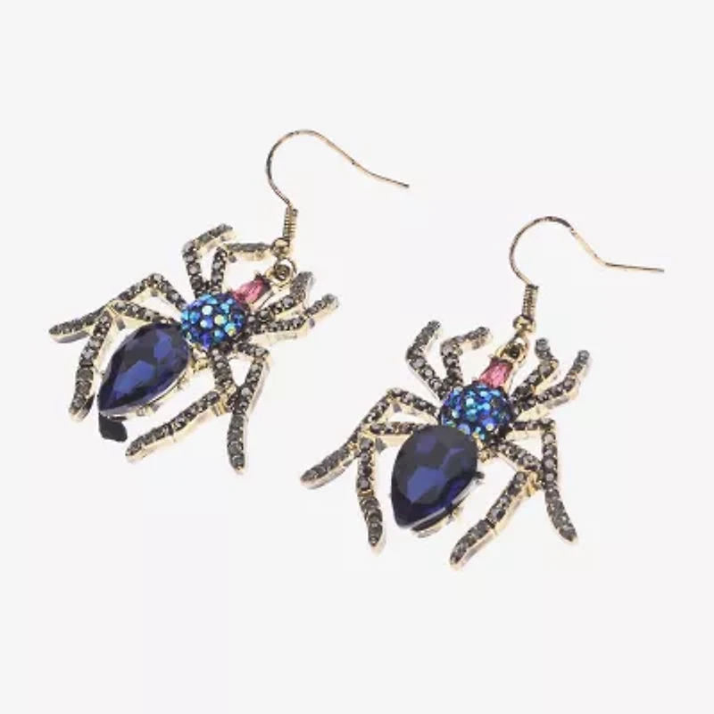 Bijoux Bar Halloween Spider Womens Drop Earrings