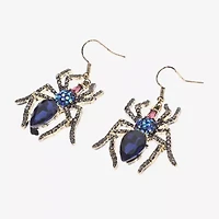 Bijoux Bar Halloween Spider Womens Drop Earrings