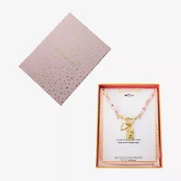 Footnotes Womens Glass 10K Gold Over Brass 16 Inch Beaded Necklace