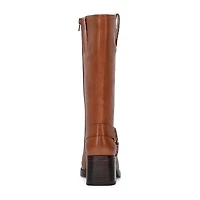 Frye and Co. Womens Nica Stacked Heel Motorcycle Boots