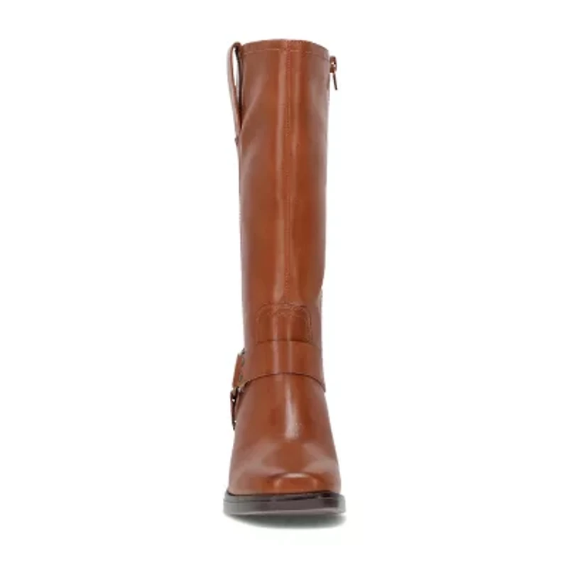 Frye and Co. Womens Nica Stacked Heel Motorcycle Boots