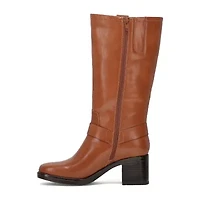 Frye and Co. Womens Nica Stacked Heel Motorcycle Boots