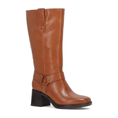Frye and Co. Womens Nica Stacked Heel Motorcycle Boots