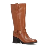 Frye and Co. Womens Nica Stacked Heel Motorcycle Boots