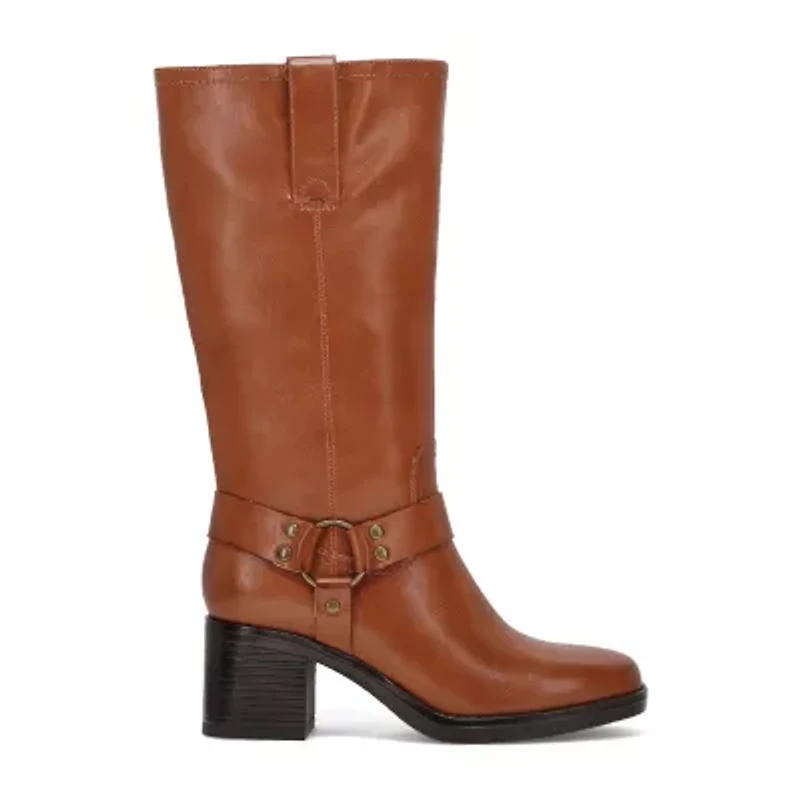Frye and Co. Womens Nica Stacked Heel Motorcycle Boots