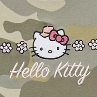 Womens Crew Neck Short Sleeve Fitted Hello Kitty Juniors Graphic T-Shirt