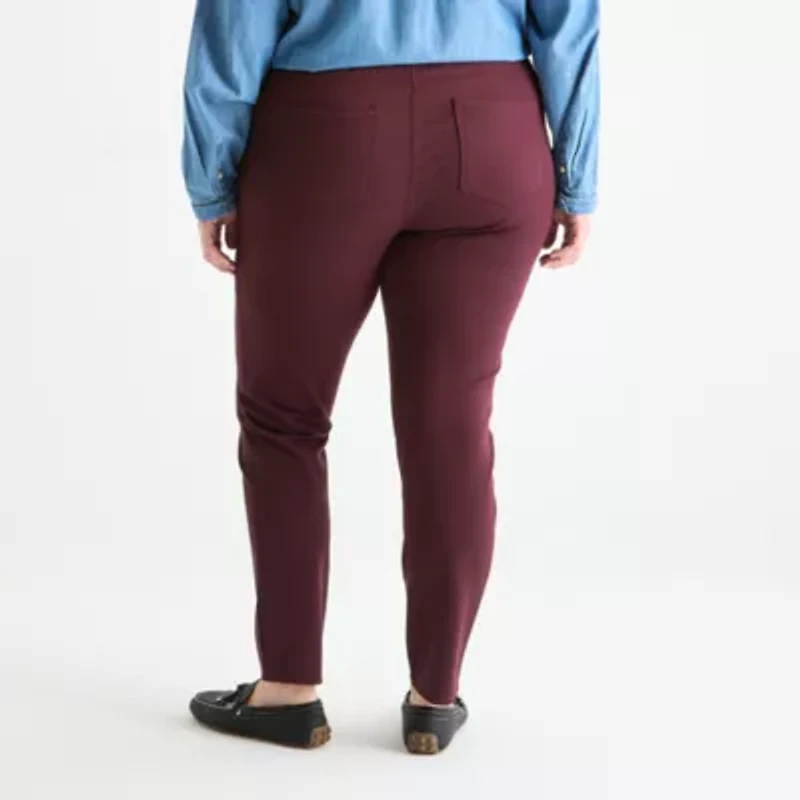 St. John's Bay Womens Plus Skinny Pull-On Pant