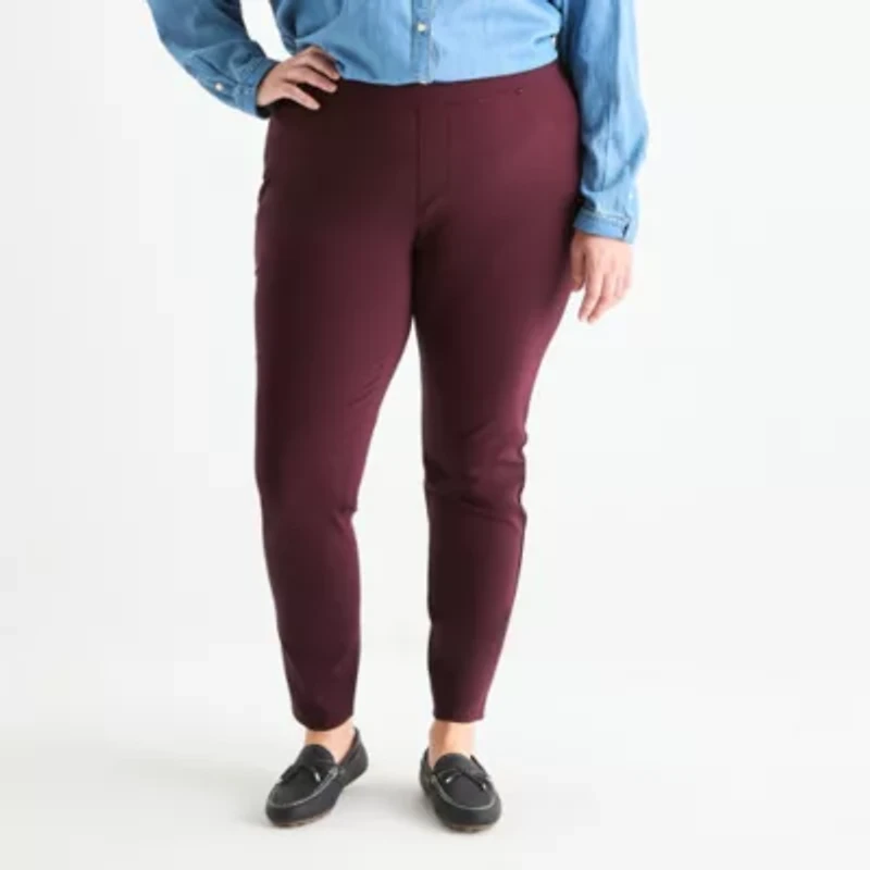 St. John's Bay Womens Plus Skinny Pull-On Pant