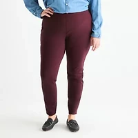 St. John's Bay Womens Plus Skinny Pull-On Pant