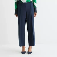 Liz Claiborne Womens Wide Leg Mid Rise Pull-On Pant