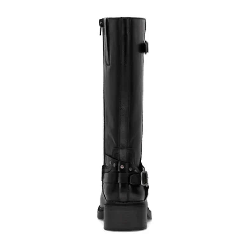 Frye and Co. Womens Maeve Stacked Heel Motorcycle Boots