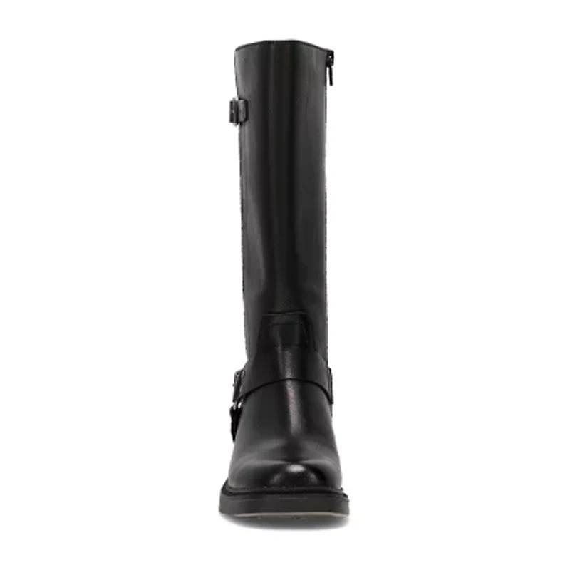 Frye and Co. Womens Maeve Stacked Heel Motorcycle Boots