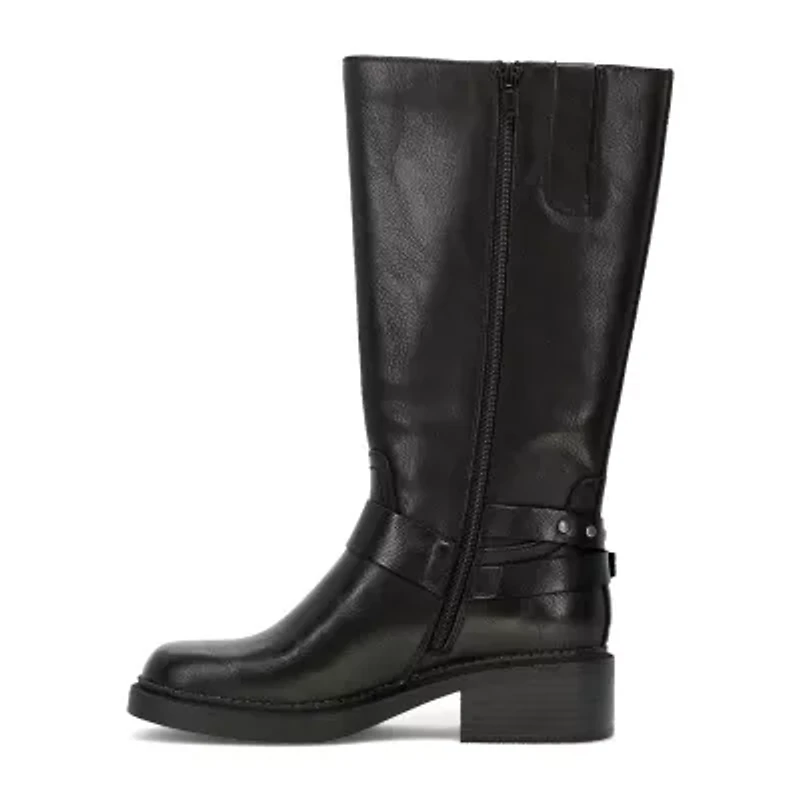 Frye and Co. Womens Maeve Stacked Heel Motorcycle Boots