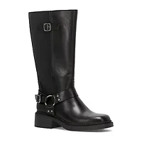 Frye and Co. Womens Maeve Stacked Heel Motorcycle Boots