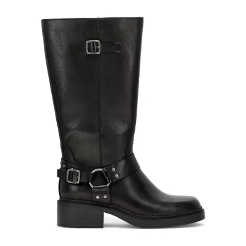 Frye and Co. Womens Maeve Stacked Heel Motorcycle Boots