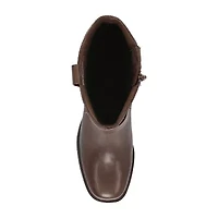 Frye and Co. Womens Nica Stacked Heel Motorcycle Boots