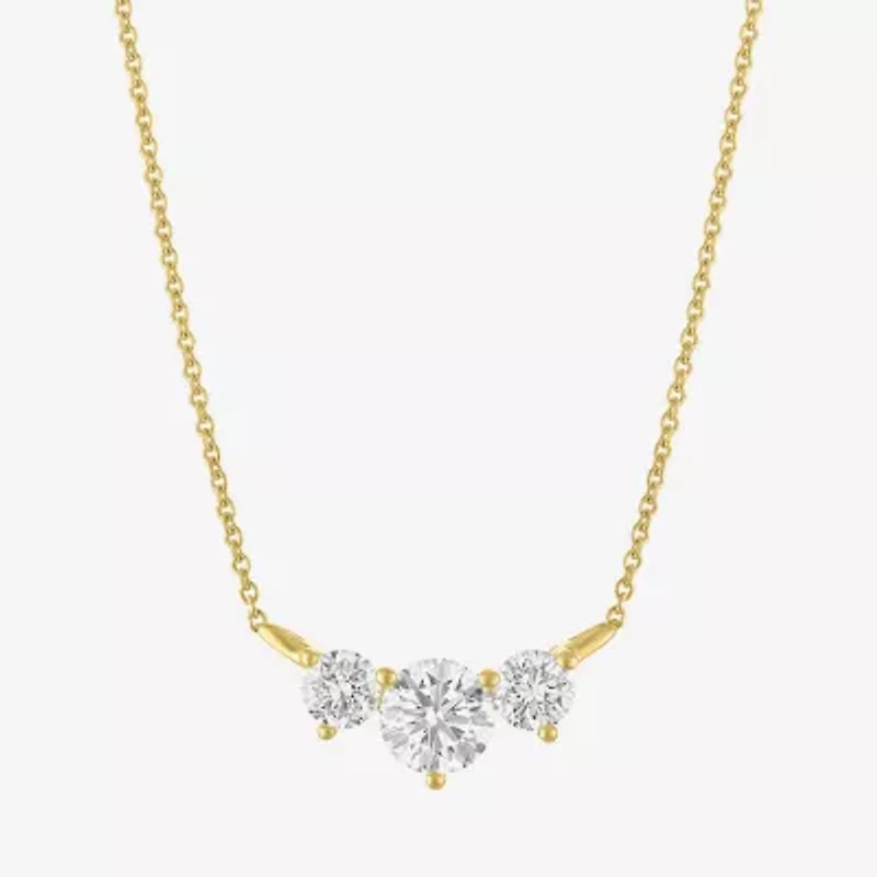 (Si2-I1/G-H) Womens 1 CT. T.W. Lab Grown White Diamond 10K Gold 16 Inch Pendant Necklace