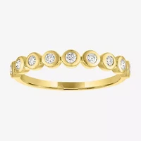(G-H / Si2-I1)														 Womens 1/4 CT. T.W. Lab Grown White Diamond 10K Gold Anniversary Wedding Band