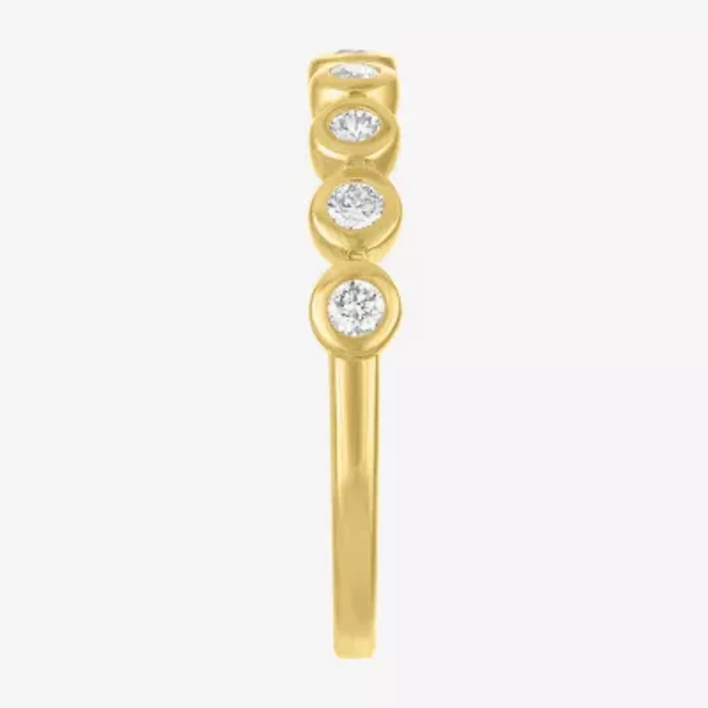 (G-H / Si2-I1)														 Womens 1/4 CT. T.W. Lab Grown White Diamond 10K Gold Anniversary Wedding Band