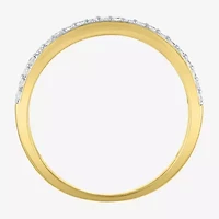 (G-H/ Si2-I1)														 Womens 2MM 1/6 CT. T.W. Lab Grown White Diamond 10K Gold Heart Anniversary Wedding Band
