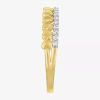 (G-H/ Si2-I1)														 Womens 2MM 1/6 CT. T.W. Lab Grown White Diamond 10K Gold Heart Anniversary Wedding Band