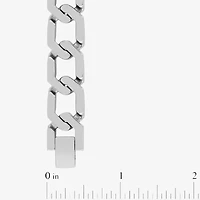 Mens Stainless Steel Solid 8 3/4 Inch Link Bracelet