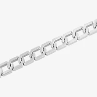 Mens Stainless Steel Solid 8 3/4 Inch Link Bracelet