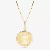 LIMITED QUANTITIES! Womens 14K Gold Round 18 Inch Zodiac Pendant Necklace