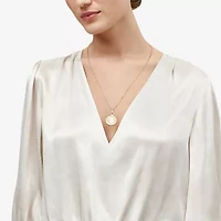 LIMITED QUANTITIES! Womens 14K Gold Round 18 Inch Zodiac Pendant Necklace