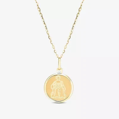 Virgo Womens 14K Gold Round 18 Inch Pendant Necklace